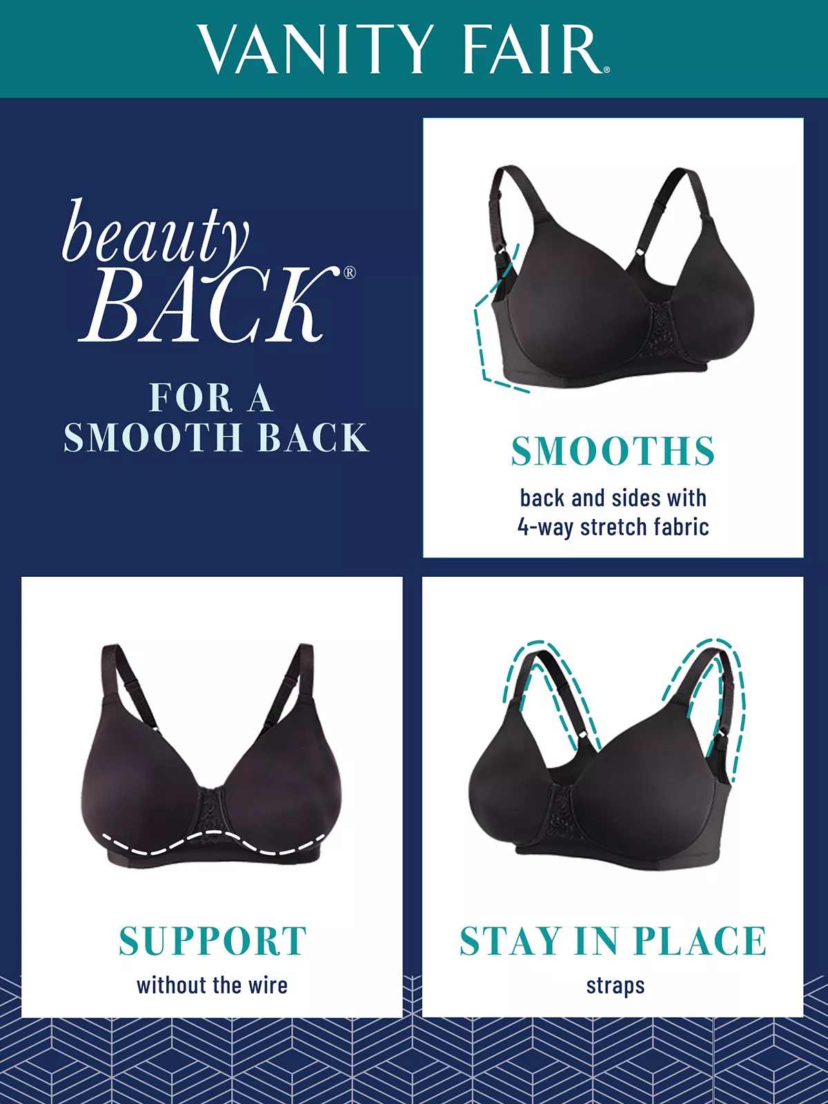 Vanity Fair® Ull Figure Beauty Back Smoother Wireless Bra 71380 3 Vanity Fair® Ull Figure Beauty Back Smoother Wireless Bra 71380 - Image 3