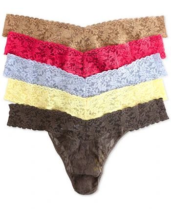 HANKY PANKY Women's Plus Size Signature Lace 5-Pk. Original Rise Thong Underwear 2 HANKY PANKY Women's Plus Size Signature Lace 5-Pk. Original Rise Thong Underwear - Image 2