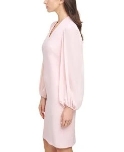 Vince Camuto Women's Balloon-Sleeve Mixed-Media Dress -VINCE CAMUTO Shop 18259688 fpx