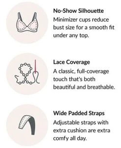 Glamorise Women's Full Figure Plus Size MagicLift Wirefree Minimizer Support Bra -VINCE CAMUTO Shop 18317400 fpx