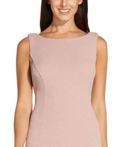 Adrianna Papell Metallic-Knit Cowl-Back Fit & Flare Dress -VINCE CAMUTO Shop 18662756 fpx