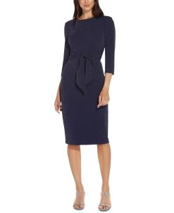 Adrianna Papell Tie-Front Sheath Dress