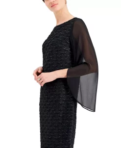 Connected Jacquard Cape Sleeve Dress 12 Connected Jacquard Cape Sleeve Dress -VINCE CAMUTO Shop 19876838 fpx