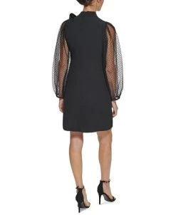 Vince Camuto Mesh Dot Sleeve Shift Dress -VINCE CAMUTO Shop 20119755 fpx