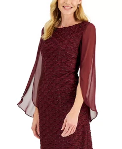 Connected Jacquard Cape Sleeve Dress 14 Connected Jacquard Cape Sleeve Dress -VINCE CAMUTO Shop 20359088 fpx
