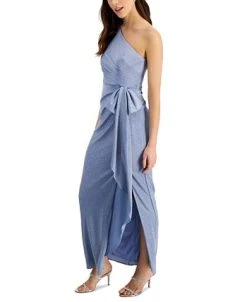 Adrianna Papell One-Shoulder Metallic Gown -VINCE CAMUTO Shop 21064605 fpx