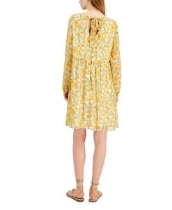 INC International Concepts Printed Empire-Waist Bow-Back Dress, Created For Macy's -VINCE CAMUTO Shop 21125823 fpx