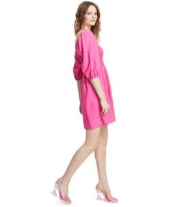 Bar III Women's Puff-Sleeve Smocked Dress, Created For Macy's -VINCE CAMUTO Shop 21125943 fpx
