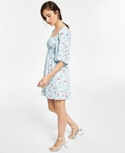 Bar III Printed Smocked Convertible Dress, Created For Macy's -VINCE CAMUTO Shop 21178729 fpx