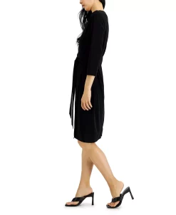 Alfani Women's V-Neck Wrap Dress, Created For Macy's -VINCE CAMUTO Shop 21216724 fpx