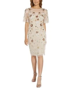 Adrianna Papell Embellished Sheath Dress