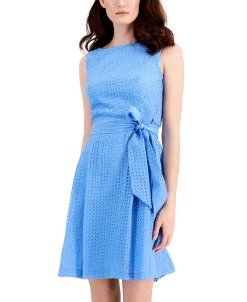 Anne Klein Women's Tie-Waist Fit & Flare Dress -VINCE CAMUTO Shop 21453594 fpx