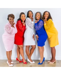 Kasper Lacey Lace-Sleeve Sheath Dress -VINCE CAMUTO Shop 21985062 fpx