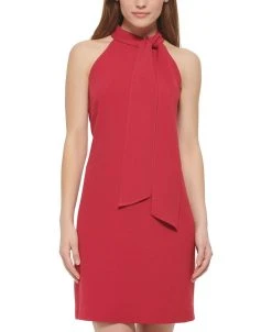 Vince Camuto Bow-Neck Halter Dress
