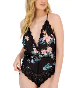 INC International Concepts Lace Chiffon Floral Lingerie Bodysuit -VINCE CAMUTO Shop 22171210 fpx