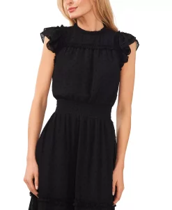 CeCe Ruffled Swiss Dot Midi Dress -VINCE CAMUTO Shop 22248235 fpx