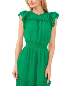 CeCe Ruffled Swiss Dot Midi Dress -VINCE CAMUTO Shop 22248269 fpx