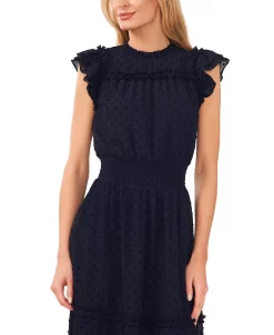 CeCe Ruffled Swiss Dot Midi Dress -VINCE CAMUTO Shop 22248276 fpx