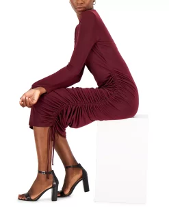 INC International Concepts Women's Drawstring-Ruched Dress, Created For Macy's -VINCE CAMUTO Shop 22269863 fpx