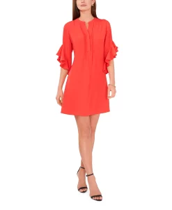 Vince Camuto Women's Ruffle-Sleeve Dress -VINCE CAMUTO Shop 22291906 fpx