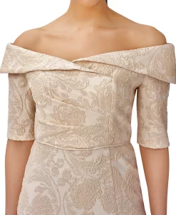 Adrianna Papell Women's Jacquard Off-The-Shoulder Gown -VINCE CAMUTO Shop 22294294 fpx