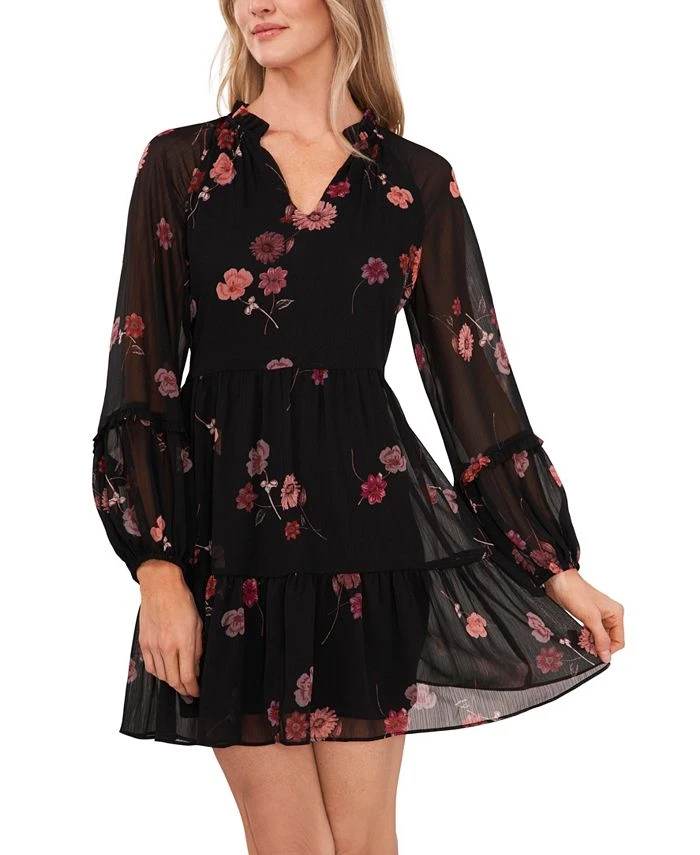 CeCe Women's Romantic Memories Floral Baby Doll Dress 1 CeCe Women's Romantic Memories Floral Baby Doll Dress