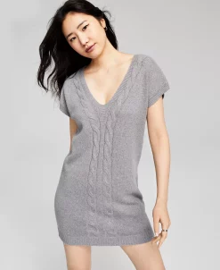 And Now This Women's Short Sleeve Cable Vest Dress -VINCE CAMUTO Shop 22305132 fpx