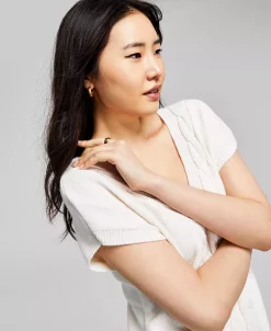 And Now This Women's Short Sleeve Cable Vest Dress -VINCE CAMUTO Shop 22305137 fpx