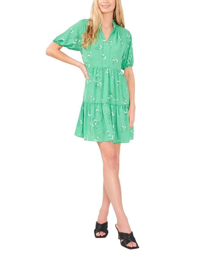 CeCe Women's V-neck Baby Doll Ditsy Floral Dress 1 CeCe Women's V-neck Baby Doll Ditsy Floral Dress