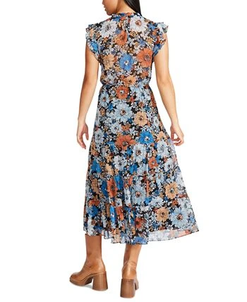 Steve Madden BB Dakota Orange Blossom Printed Dress 2 Steve Madden BB Dakota Orange Blossom Printed Dress - Image 2