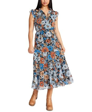 Steve Madden BB Dakota Orange Blossom Printed Dress 3 Steve Madden BB Dakota Orange Blossom Printed Dress - Image 3
