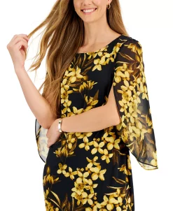 Connected Women's Round-Neck Split-Sleeve Sheath Dress -VINCE CAMUTO Shop 22443810 fpx