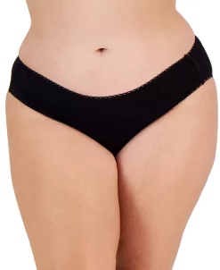 Charter Club Plus Size Pretty Cotton Bikini Underwear, Created For Macy's