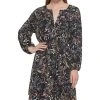 Vince Camuto Women's Printed Balloon-Sleeve Belted Dress