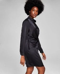 And Now This Women's Twisted Long-Sleeve Shirtdress -VINCE CAMUTO Shop 22596679 fpx