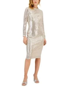 INC International Concepts Women's Sequined Midi Dress, Created For Macy's