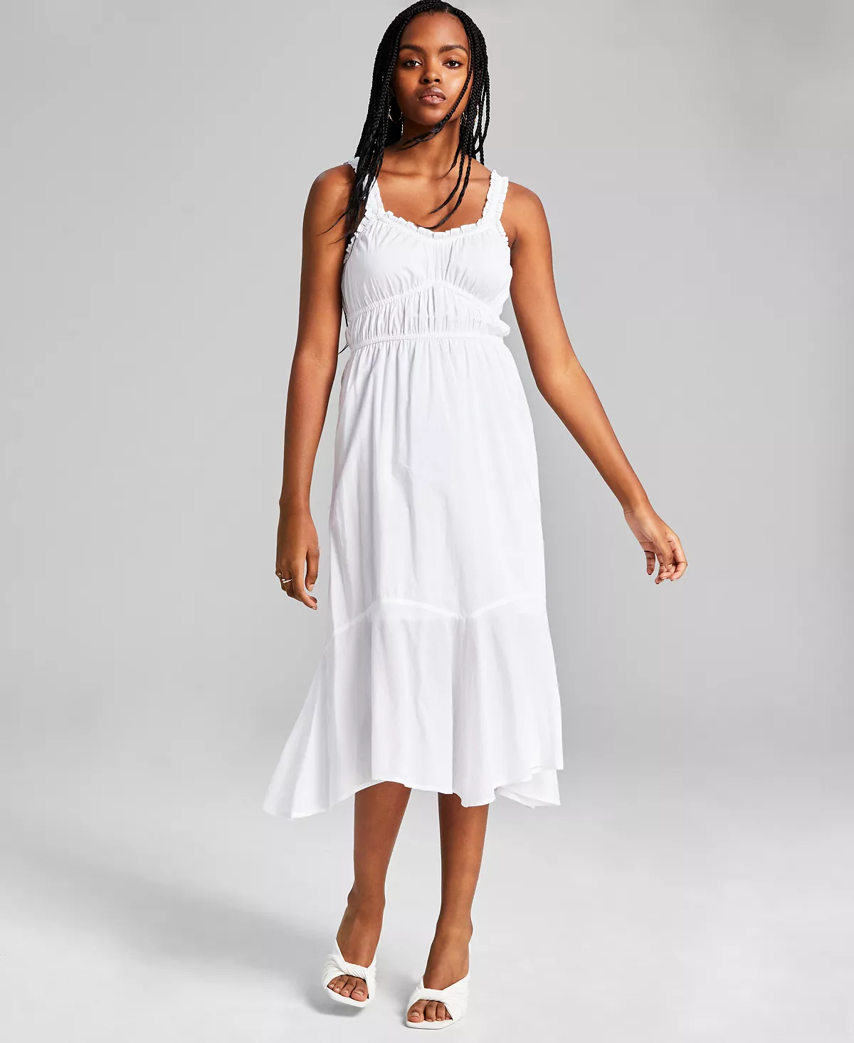 And Now This Women's Cotton Sleeveless Tiered Dress 1 And Now This Women's Cotton Sleeveless Tiered Dress