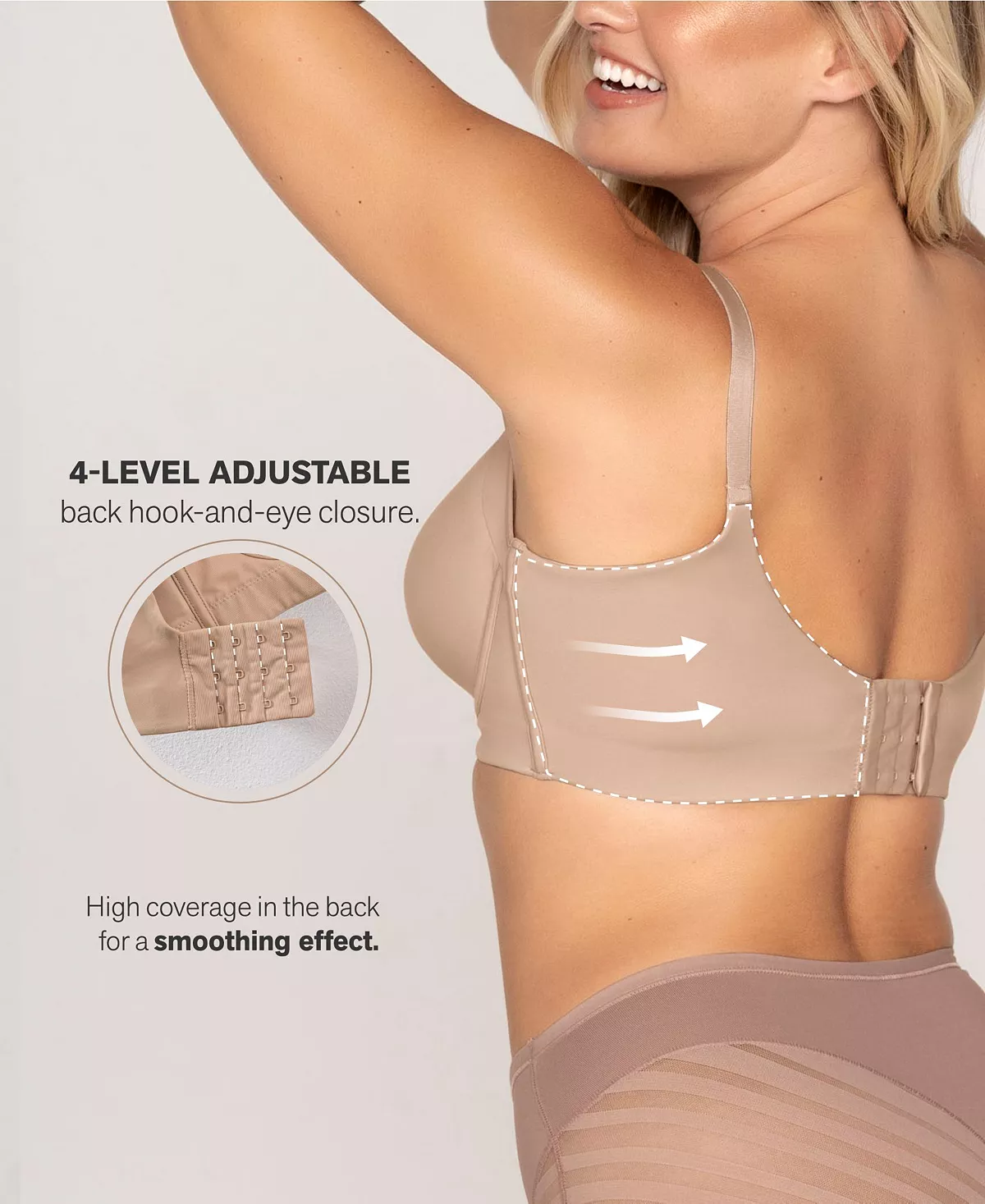 Leonisa Women's Back Smoothing Bra With Soft Full Coverage Cups 5 Leonisa Women's Back Smoothing Bra With Soft Full Coverage Cups - Image 5