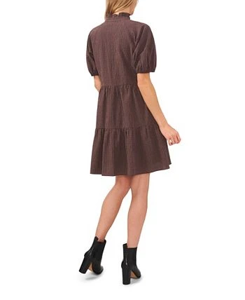 CeCe Women's Cotton Check Babydoll Dress 2 CeCe Women's Cotton Check Babydoll Dress - Image 2