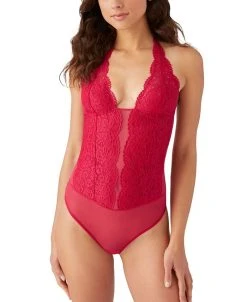 B.TEMPT'D Wacoal Women's Ciao Bella Lingerie Lace Halter Bodysuit 936144