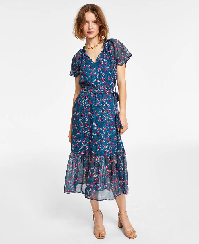 INC International Concepts Women's Flutter-Sleeve Midi Dress, Created For Macy's 1 INC International Concepts Women's Flutter-Sleeve Midi Dress, Created For Macy's