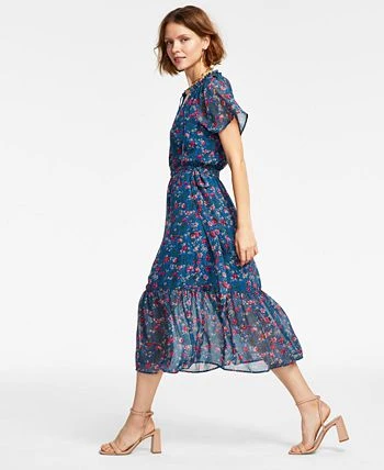 INC International Concepts Women's Flutter-Sleeve Midi Dress, Created For Macy's 3 INC International Concepts Women's Flutter-Sleeve Midi Dress, Created For Macy's - Image 3