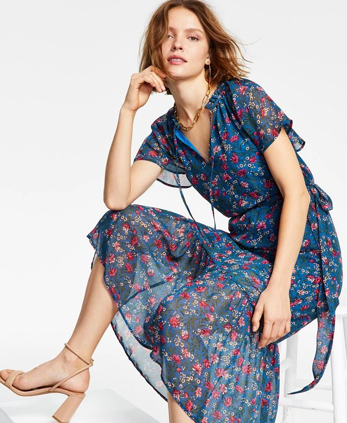 INC International Concepts Women's Flutter-Sleeve Midi Dress, Created For Macy's 4 INC International Concepts Women's Flutter-Sleeve Midi Dress, Created For Macy's - Image 4