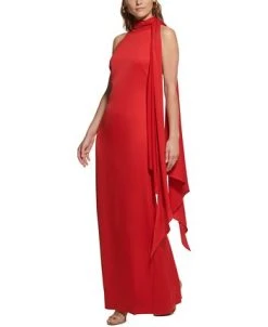 Vince Camuto Women's Halter-Neck Satin Sleeveless Gown -VINCE CAMUTO Shop 22815209 fpx