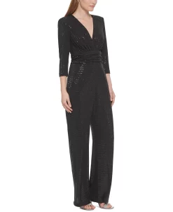 Vince Camuto Women's V-Neck Straight-Leg Jumpsuit -VINCE CAMUTO Shop 22815266 fpx