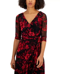 Connected Women's Floral-Print High-Low Dress -VINCE CAMUTO Shop 22877770 fpx