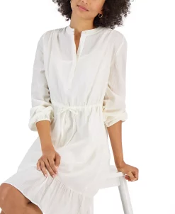 Style & Co Women's Shadow-Striped Ruffle-Hem Dress, Created For Macy's -VINCE CAMUTO Shop 22914652 fpx