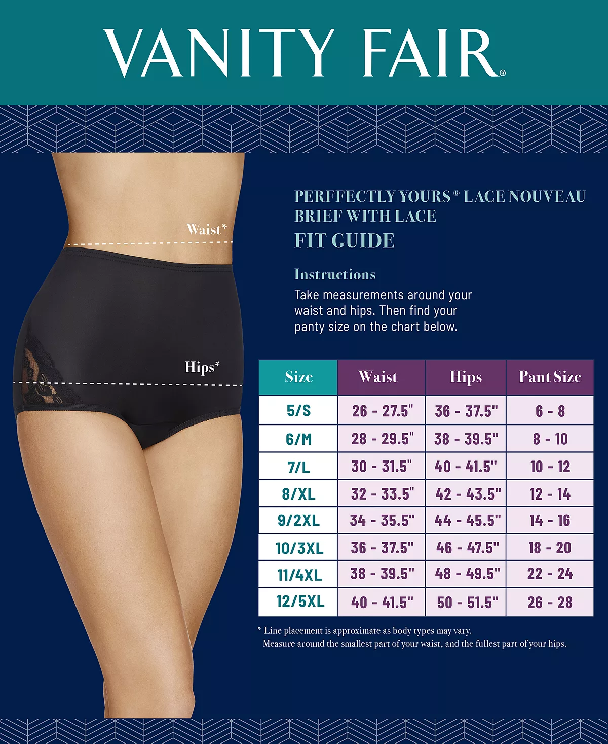 Vanity Fair® Women's 3-Pk. Lace Nouveau Brief Underwear 13011 2 Vanity Fair® Women's 3-Pk. Lace Nouveau Brief Underwear 13011 - Image 2