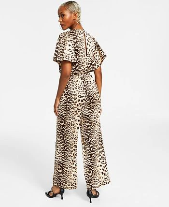 INC International Concepts Women's Animal-Print Flutter-Sleeve Jumpsuit, Created For Macy's 2 INC International Concepts Women's Animal-Print Flutter-Sleeve Jumpsuit, Created For Macy's - Image 2