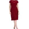 Connected Women's Embellished Lace Short-Sleeve Dress